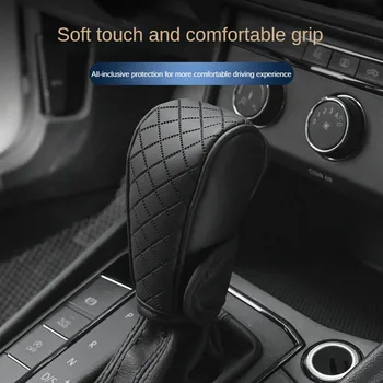 Auto Shift Griff Abdeckung PU Leder Nicht-rutsch Verschleiß-beständig Universal Auto Automatische Getriebe