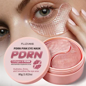 PDRN Pink Under-Eye Mask für Augenringe und Schwellungen, rutschfeste Augenpads mit Kollagen, lassen die Haut