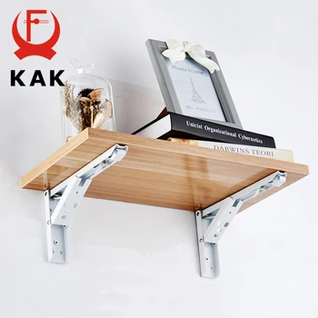 KAK 2 stücke Klapp Regal Klammern Heavy Duty Edelstahl Faltbare Regal Halterung für Tisch Arbeit Platzsparende
