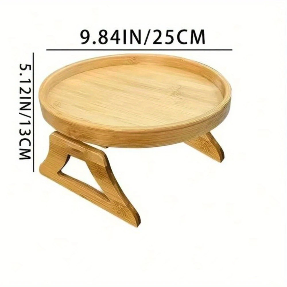 2025 Holzsofa-Armlehnen-Tablett, kreisförmiges – Bild 4