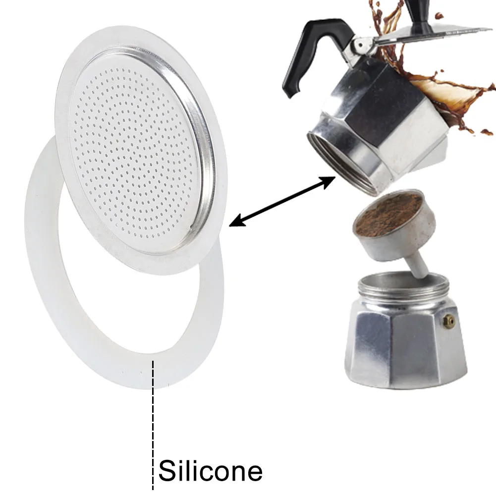 Kaffee Gummiring Silikon Moka Gummidichtung Filter Bildschirm – Bild 3