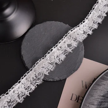 Weißes Spitzenband mit Schleife, bestickter Rand für Kleider, Braut, Hochzeit, Dekoration, Blumenstrauß