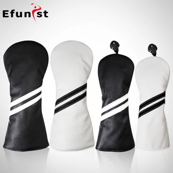 Golf-Schlägerhaube, Golfschläger-Abdeckungen, gestreiftes PU-Leder, weich, langlebig, für Fahrer, Fairway