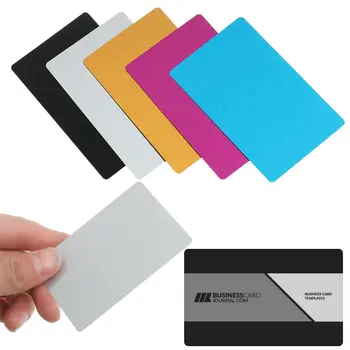 Tragbare Lasergravur Aluminium Metall Carte Visitenkarte leere Namenskarten (50 Stück)