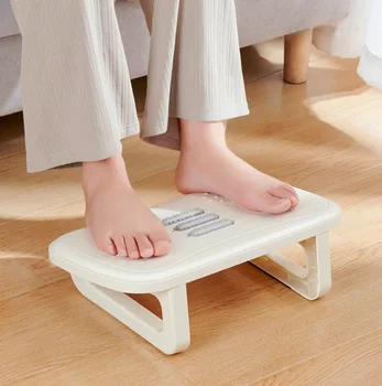Tragbare Fußstütze unter dem Schreibtisch, Fußstütze, ergonomischer Fußhocker mit Massagerollen, Fußstütze