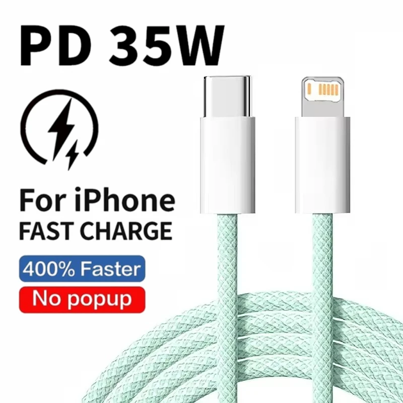 USB-C Ladekabel für iPhone 35 W PD, geflochten, 1 m oder 2 m – Bild 6