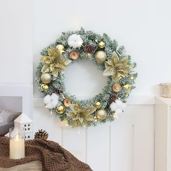 SRETNO Weihnachtskranz, Türbehang, 35/40 cm, Weihnachtsdekoration, Girlande, künstliche Pflanzen, Kranz