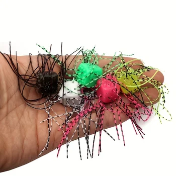 Handgemachte Weiche Angeln Köder Set - Würfel Gummi Bass Köder für Outdoor Tackle (5 Stück)