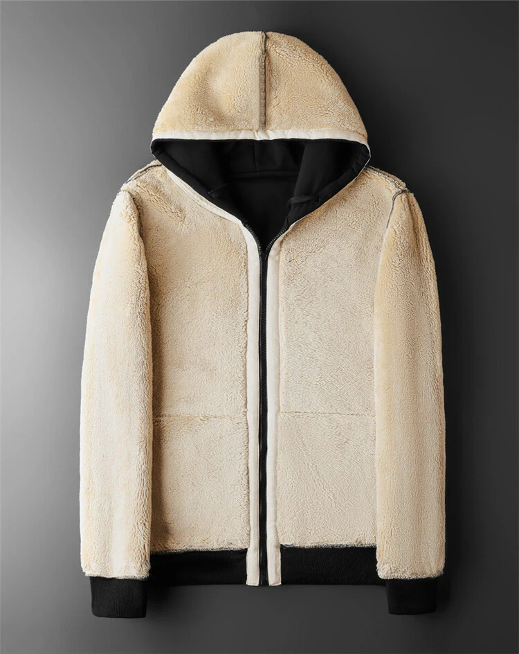 Winter Lammwolle Mäntel Verdicken Warme Jacken Lange Sleeve – Bild 4