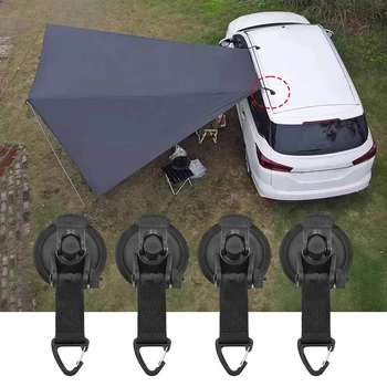 Auto-Zelt-Saugnapf-Schnallen Seitenmarkisenanker Outdoor Camping Wohnmobil Zubehör Sicherheitshaken für Auto