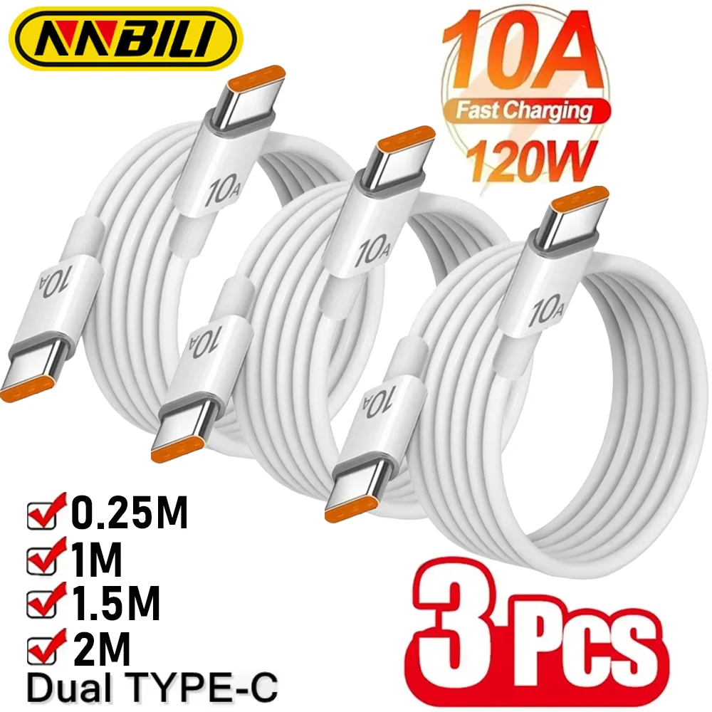 NNBILI 3 Stücke Universal 120 W 10A Schnellladegerät PD Dual