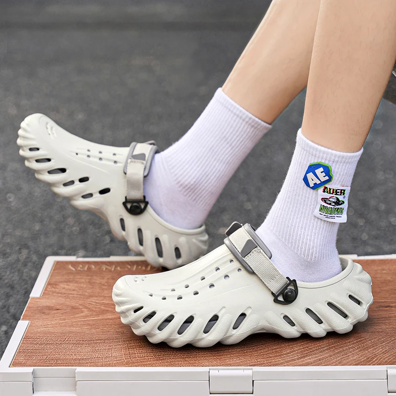 Marken-Herren-Slipper – Weiche und bequeme perforierte – Bild 6
