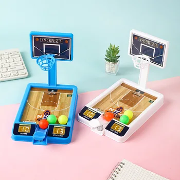 Schießspielmaschine Mini-Basketball-Rack Schießmaschine Interaktives Indoor-Freizeit-Lernspielzeug