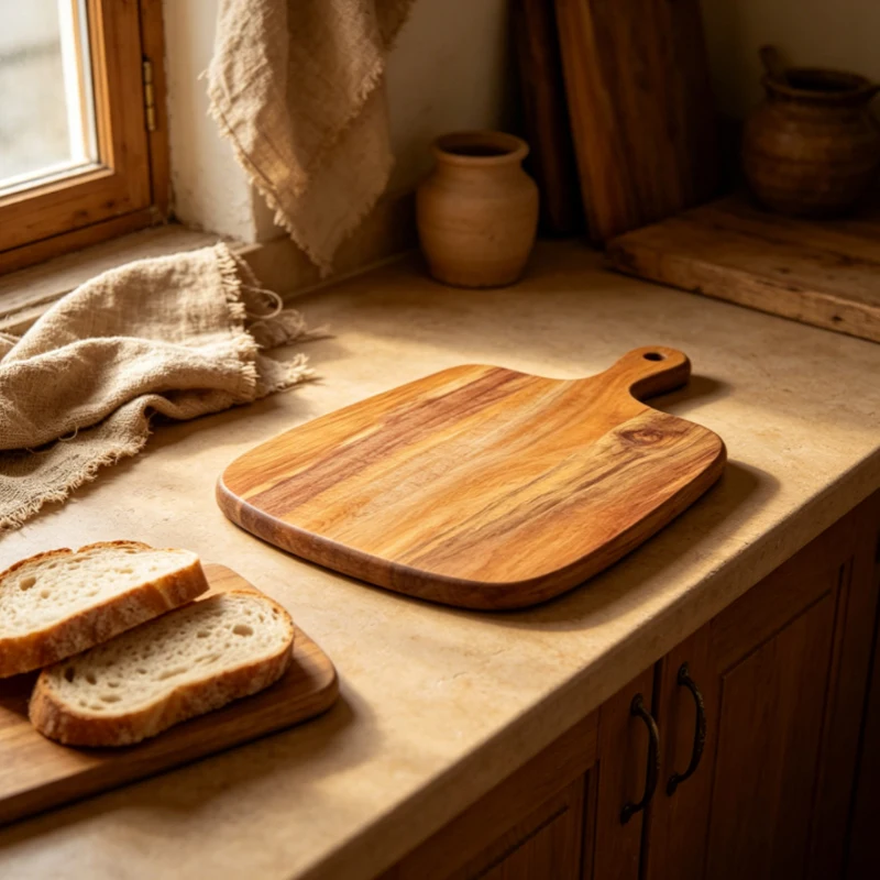 Küchen-Holzschneidebrett mit Griff Lebensmittelsicheres – Bild 4