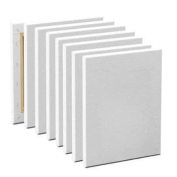 Weiße leere quadratische Künstler-Leinwand, Holzbrett, Rahmen, Baumwolle, Künstler-Leinwandbretter (5 Stück)