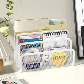 Schreibtisch-Post-Organizer, kleine Aktenhalter, Brief-Organizer, Metallgeflecht