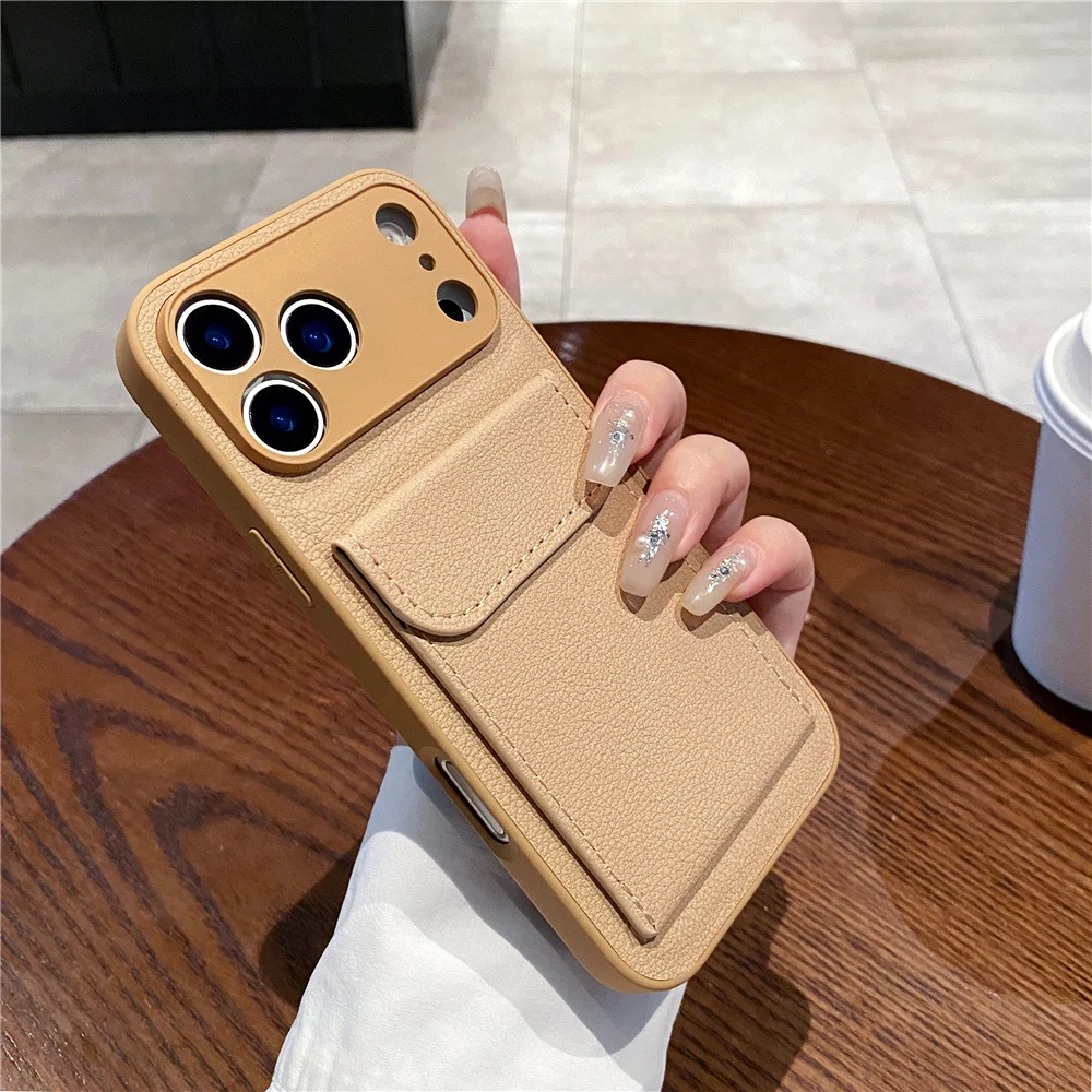 Luxus Leder Kartenhalter Brieftasche Fall für iPhone 11 12 13 – Bild 2