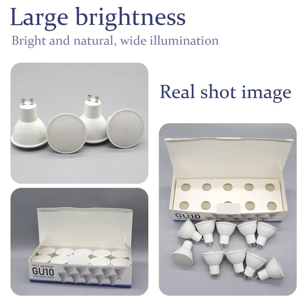 10er-Pack Focos Gu10 SpotlightLampara 220V LED-Glühbirne 9W – Bild 5