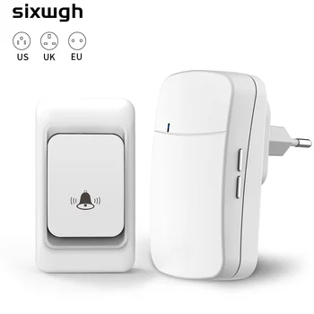 Drahtlose Outdoor-Türklingel, wasserdichtes Hausklingel-Set, 300 m Reichweite, EU-, UK-, US-Stecker, für Haus