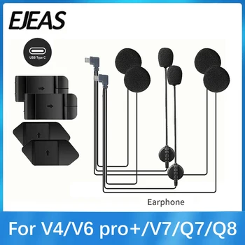 Kopfhörer Für EJEAS V4PLUS /V6 PRO + Typ-C Stecker Motorrad Helm Headset mit Lautsprecher Mikrofon optional