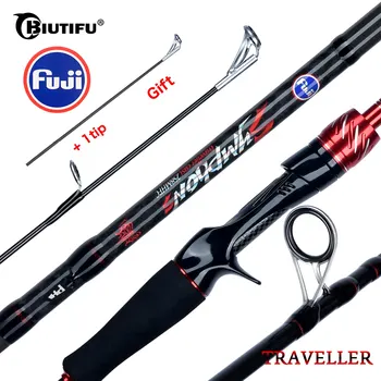 Biutifu-Reisender Spinning Guss Fuji Köder Mini Rock Angelrute 1.8/2.1/2.4/2.7/3,0 m Carbon Köder Casting