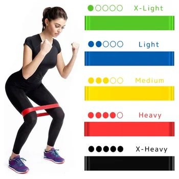 Tragbare Fitness-Trainingsgeräte, Gummi-Widerstandsbänder, Yoga, Fitnessstudio, elastische Zahnfleischstärke