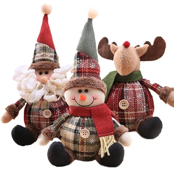 Schneemann-Puppe, frohe Weihnachten, Dekoration für Zuhause, Tisch, 2023, Elchpuppe, Weihnachtsschmuck
