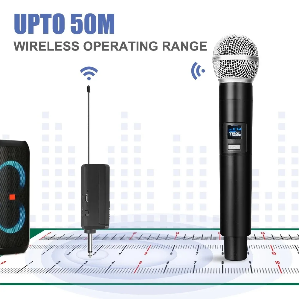 2,4 G Drahtloses Mikrofon 2 Kanäle UHF Handmikrofon Mikrofon – Bild 2