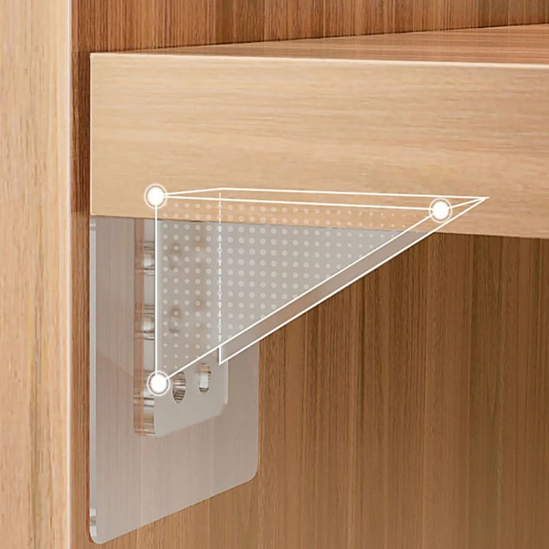 4/8Pcs Acryl Regal Unterstützung Selbstklebende Schrank Regal – Bild 3