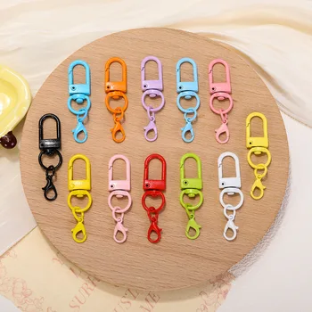 Zufällige Farbe Karabiner Verschluss Schlüssel Kette Rotierenden Schlüsselanhänger für DIY Schlüssel Kette