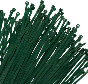 20 cm grüne Nylon-Kabelbinder, robuste, selbstsichernde Kabelbinder, 40 Pfund Stärke (100 Stück)