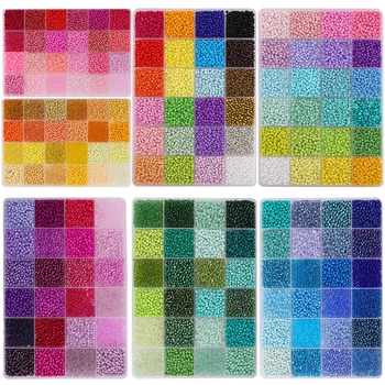 Über 5200 Stück 24 Gitter Reisperlenbox, handgefertigt, DIY-Schmuck, Armband, Ohrringe, Kandi-Schmuckzubehör