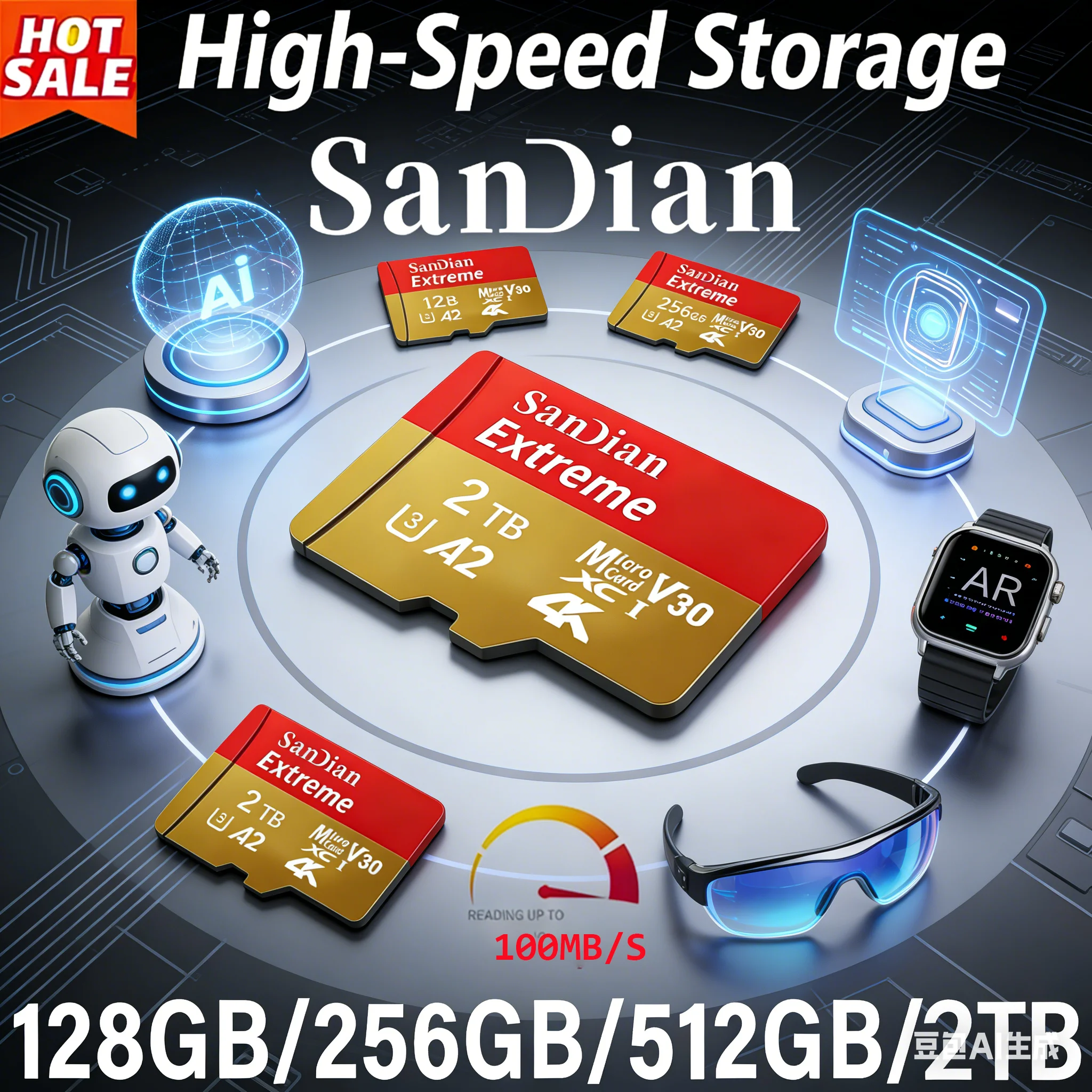 Hochgeschwindigkeits-Micro-TF-SD-Karte 128GB 256GB Klasse 10