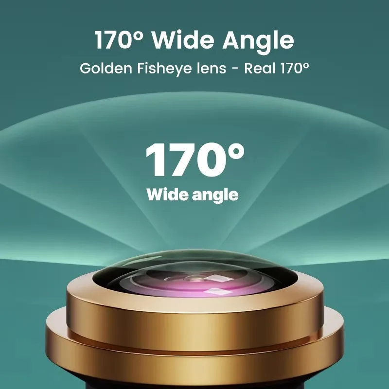 Goldene Fischaugen-Objektiv Rückfahrkamera 170° °   Full HD – Bild 4