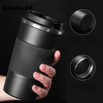 380 ml 510 ml Edelstahl Kaffeetasse Thermobecher Garrafa Termica Cafe Copo Termico Caneca Rutschfeste