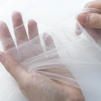 160 x 50/500 cm verschlüsselter weicher Netzstoff für Hochzeitskleider, Hochzeitsdekorationen, Mullvorhänge