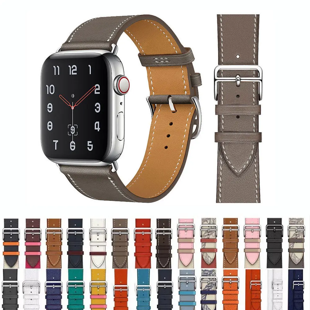 Leder-Uhrenarmbänder für Apple Watch-Armband 46 mm, 44 mm, 49
