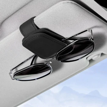 Auto Brille Clip Multifunktions Sonnenblende Leder Brillen Clip Magnetische Sonnenbrille Halter Clip Aufhänger