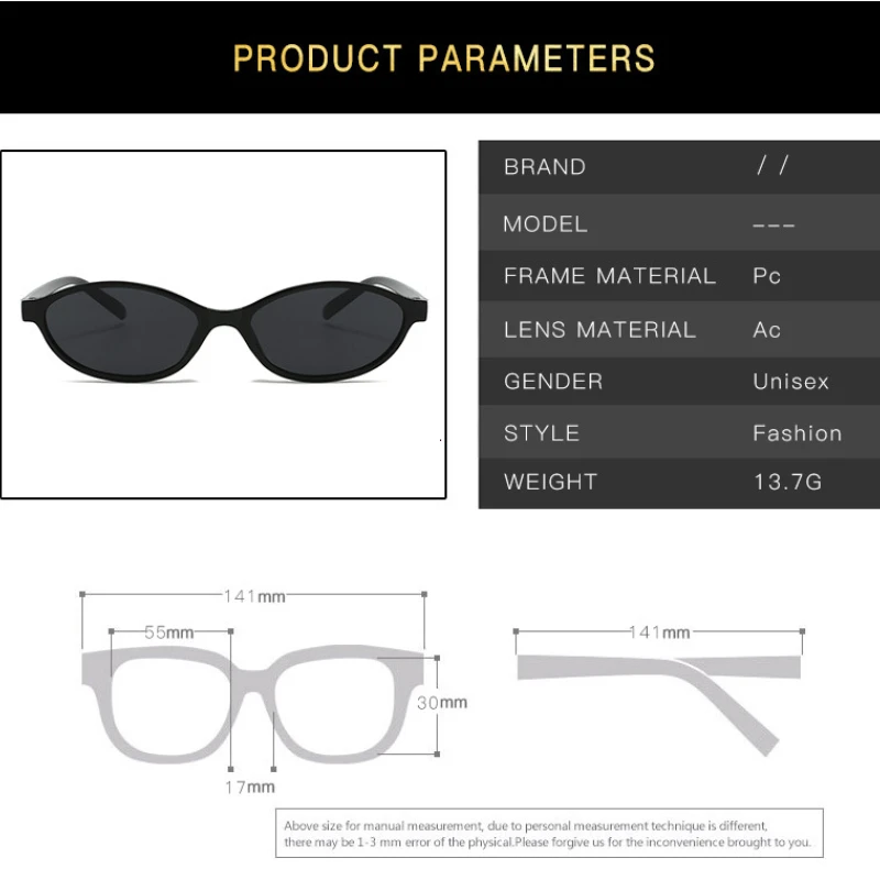 Retro-Sonnenbrille mit ovalem Rahmen, modisch – Bild 6