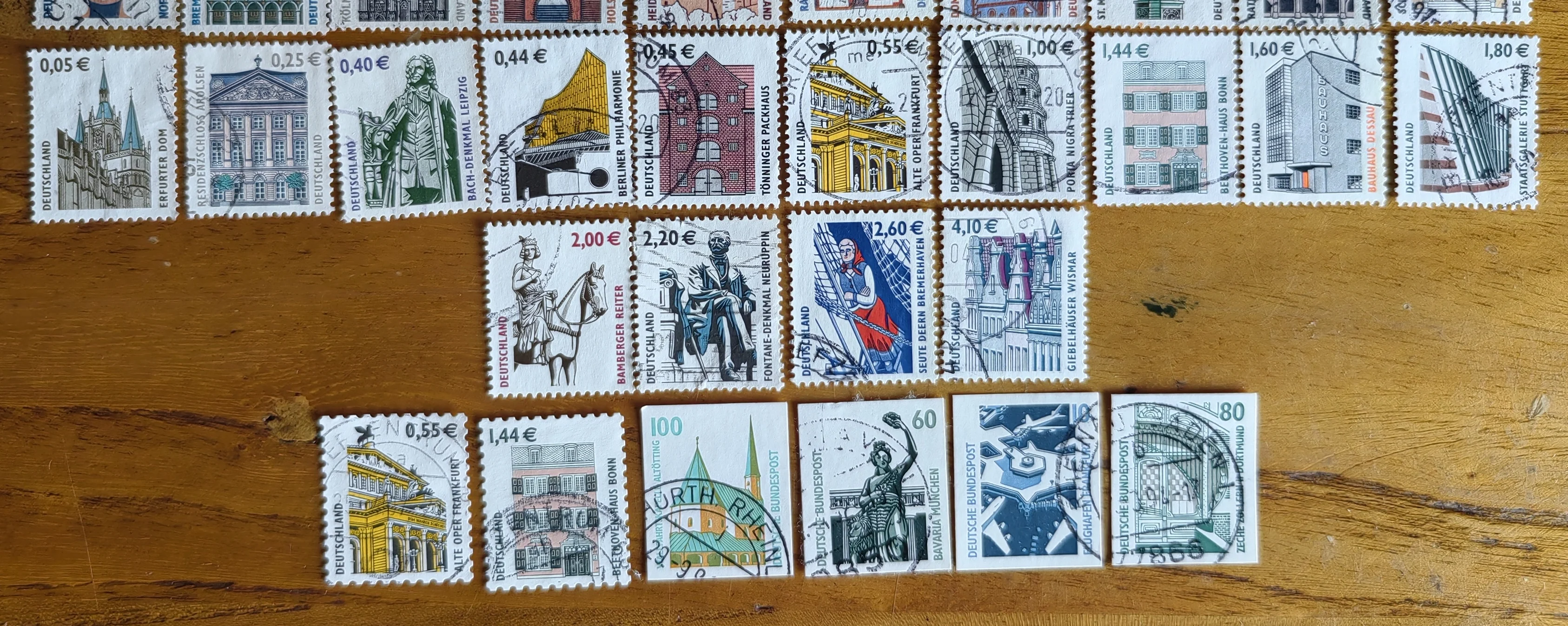 Deutsche Stadt-Wahrzeichen 70 Poststempel, komplettes Set – Bild 3