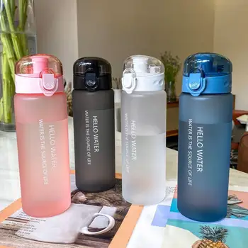 Sport-transparente Wasserflasche, 780 ml, tragbar, für Fitnessstudio, Reisen, transparent, auslaufsicher