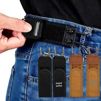 Verstellbarer elastischer Taillenriemen mit Klettverschluss und Metallhaken