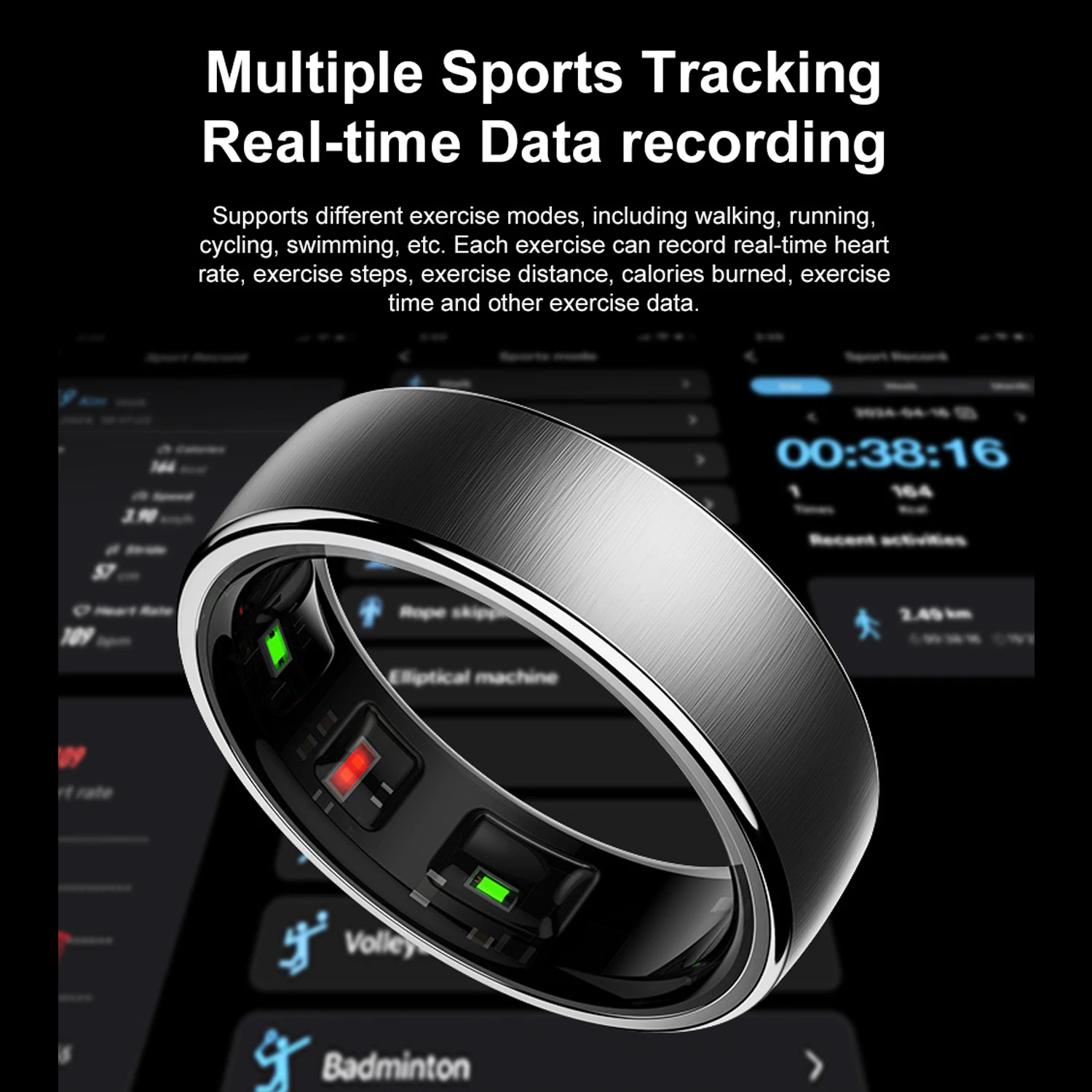 Uhoofit R10 Smart Ring mit Ladestation Männer Frauen – Bild 3