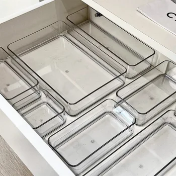 Schreibtisch Schublade Organizer Set Make-Up Organizer Kunststoff Make-Up Lagerung Klare (4 Stück)