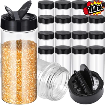 Klare Gewürze Flasche Salz Pfeffer Streuer Kunststoff Grill Gewürz Gläser Würze Box Home Küche Pulver Lagerung
