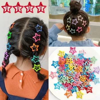 Bunte Stern-BB-Haarspangen, bezaubernde Haardekoration für Mädchen und Kinder, schöne Haarspangen (20 Stück)