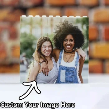 Personalisierter Bausteine-Fotorblock - quadratisch, klein, individuelles Fotogeschenk, perfekt für besondere