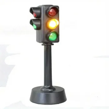 Mini-Verkehrsschilder, Straßenlichtblock, Kindersicherheit, Bildung, Puzzle für Kinder, Ampelspielzeug