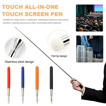 1m/1,2m Einziehbarer Lehrstab Whiteboard Touchscreen Zeiger Edelstahl Teleskopstange Handheld