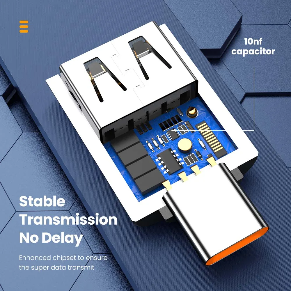 USB-A auf USB-C OTG-Adapter, USB 3.0, 10 A – Bild 5